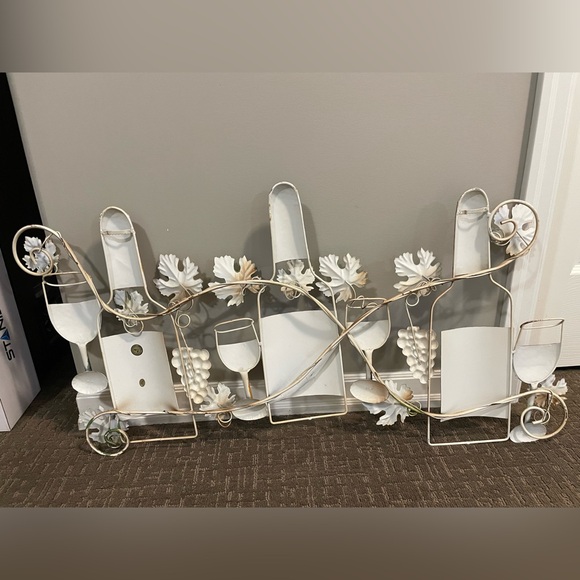 Outdoor / Indoor Art Metal Multi-Colored Metal Wire Wine Home Wall Decoration - Picture 10 of 10